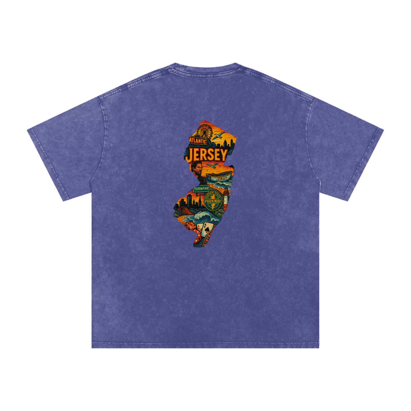 Snow Washed Oversized Cotton T-Shirt