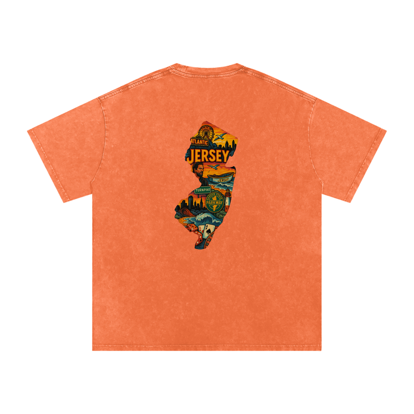 Snow Washed Oversized Cotton T-Shirt