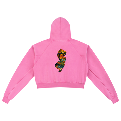 Snow Washed Cropped Hoodie