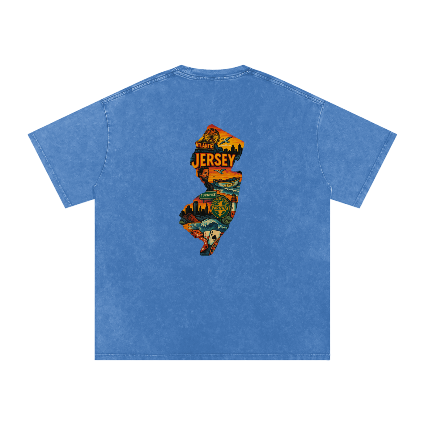 Snow Washed Oversized Cotton T-Shirt