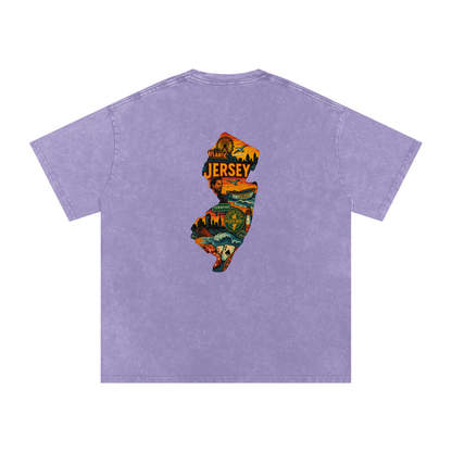 Snow Washed Oversized Cotton T-Shirt