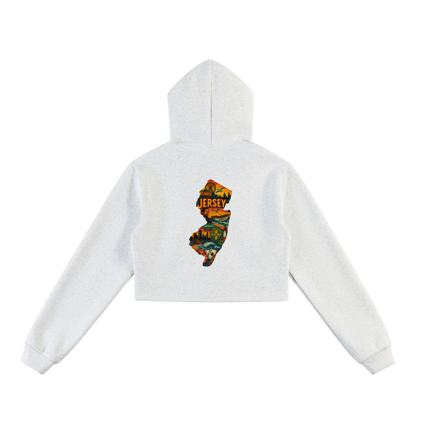 Essential Cropped Zip-Up Hoodie