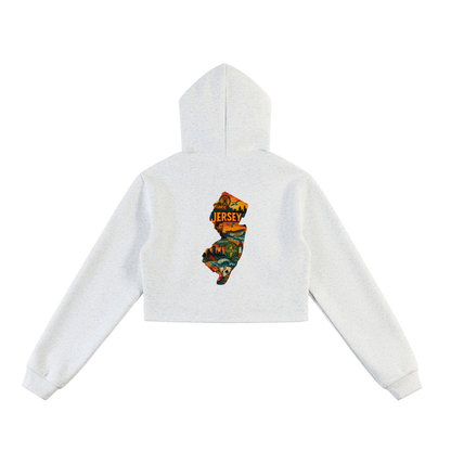 Essential Cropped Zip-Up Hoodie