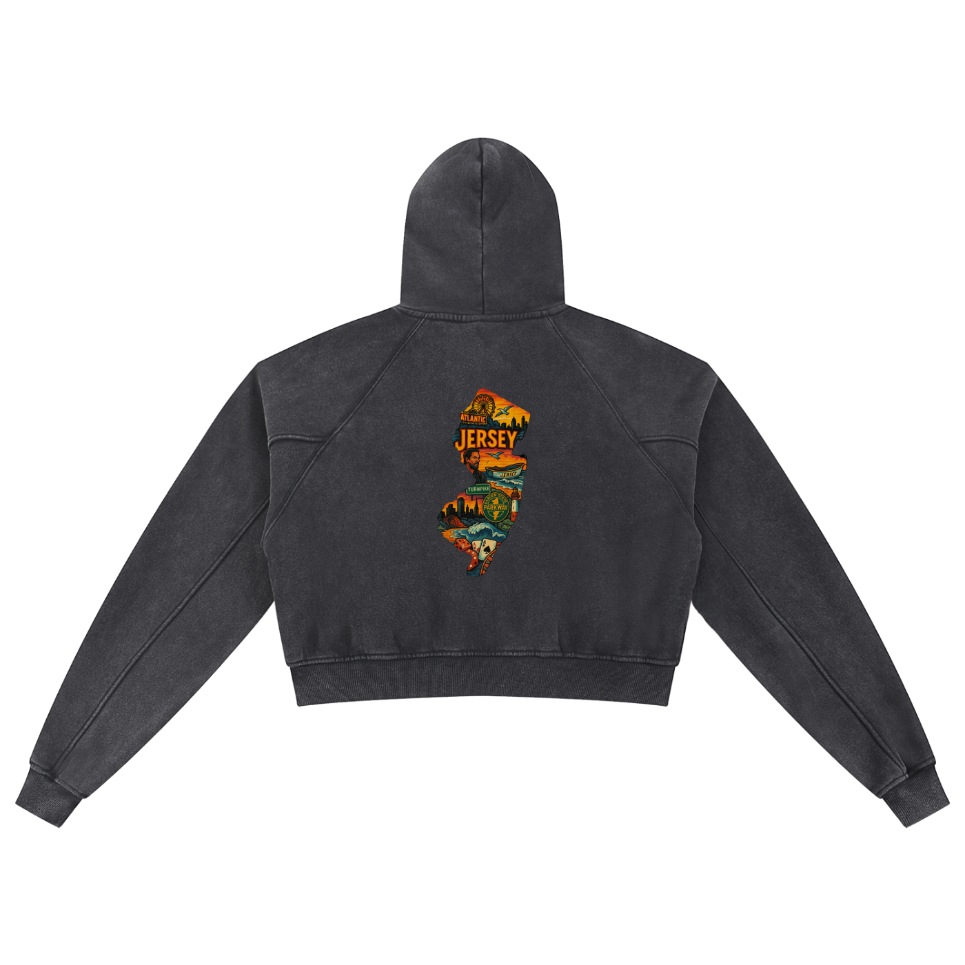 Snow Washed Cropped Hoodie