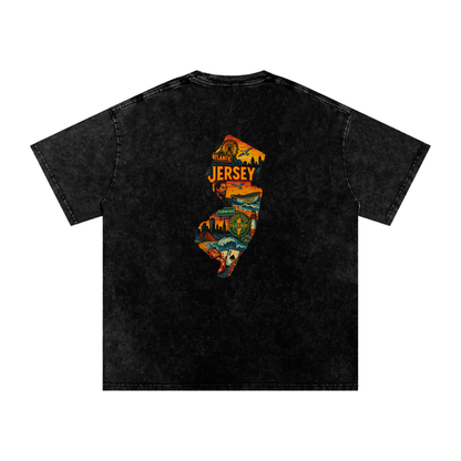 Snow Washed Oversized Cotton T-Shirt